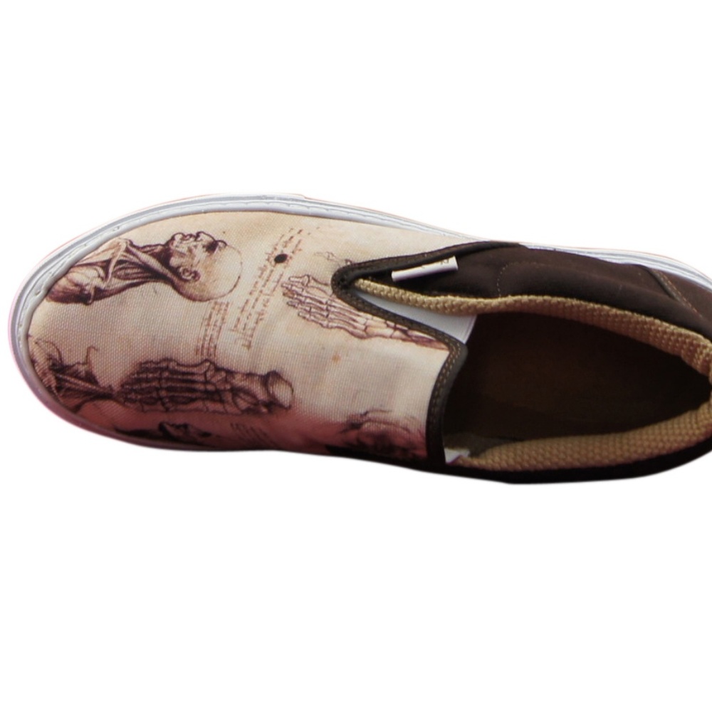 MEN'S PRINTED CANVAS SNEAKERS "LEONARDO DA VINCI" - Picture 3 of 5